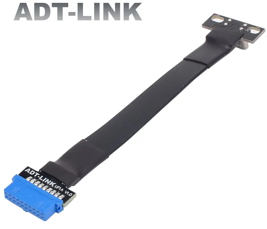 

Hot USB 3.0 Type-C Female To USB3.0 Internal 19Pin/20Pin USB-C Data Sync & Charge Connector Adapter FPC FPV Flat Extension Cable