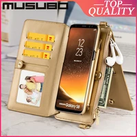 musubo genuine leather case for samsung note 9 8 galaxy s8 plus s9 luxury cases cover card slot wallet funda coque capa casing