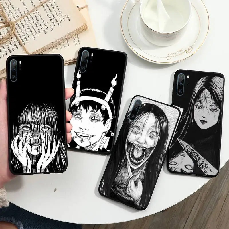 

Junji Ito Tees Horror comics Phone Case For Huawei honor Mate P 10 20 30 40 i 9 8 pro x Lite smart 2019 nova 5t