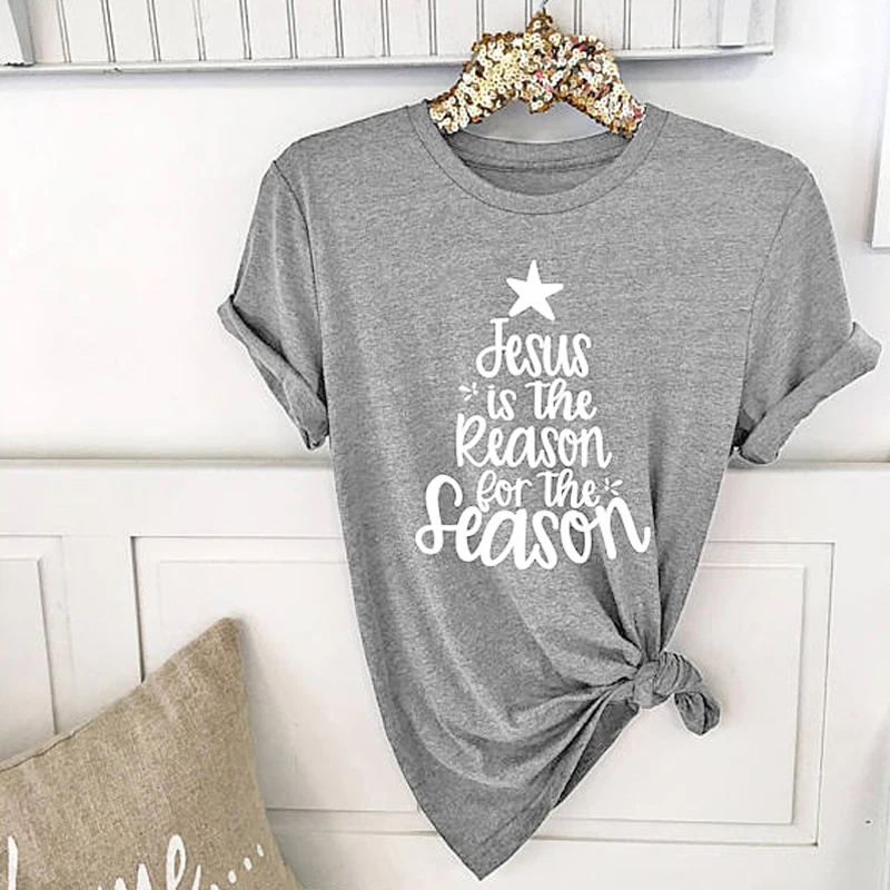 Женская футболка с Иисусом причина этого сезона модный христианский