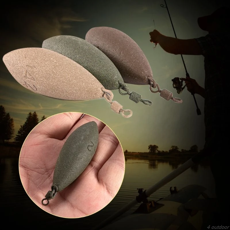 Рыболовные грузила свинцовые овальной формы s-поворотные снасти для ловли карпа