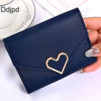 ddjpd simple short ladies wallet fashion mini folding coin purse ladies casual multi card clutch