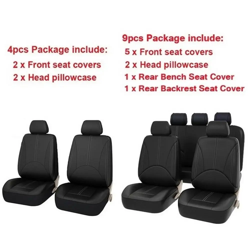 Универсальный чехол для автомобильных сидений из искусственной кожи чехлы 2 типа