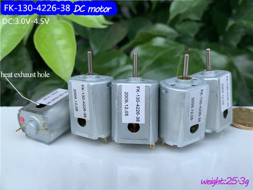 130 3,0-4 V высокоскоростной двигатель с плоской формой сильная Магнитная охлаждающая отверстие углеродная щетка для игрушечной модели, 840 главный двигатель, сделай сам