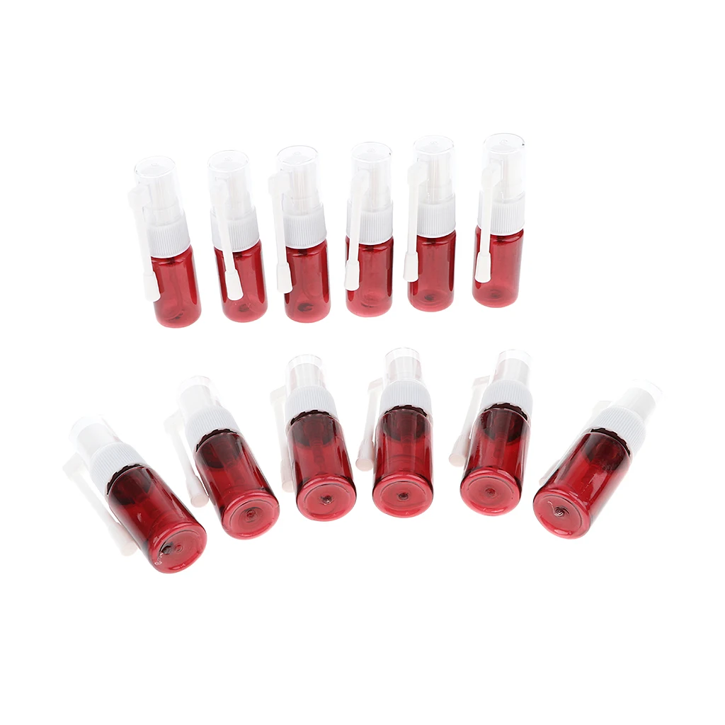 12Pcs 10ml Spray Bottles - Empty Nasal and Oral Sprayer Mouth Nose Throat Applicators for Daily Care Home Travel Beauty Salon | Красота и