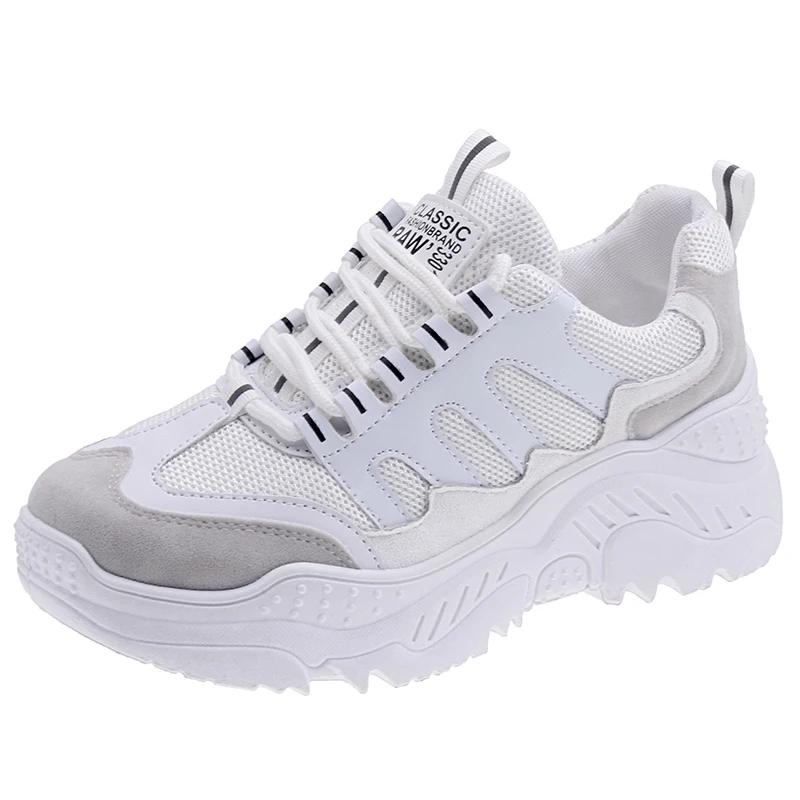 Женские кроссовки на плоской подошве Fujin модные удобные из дышащей сетки