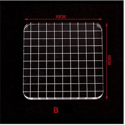 B. 10x10cm Square Акриловый блок для прозрачного штампа, необходимые инструменты для штамповки для скрапбукинга, рукоделия, штампы для изготовления прозрачных уплотнительных ручек, блоки - Цвет: B. 10x10cm Square