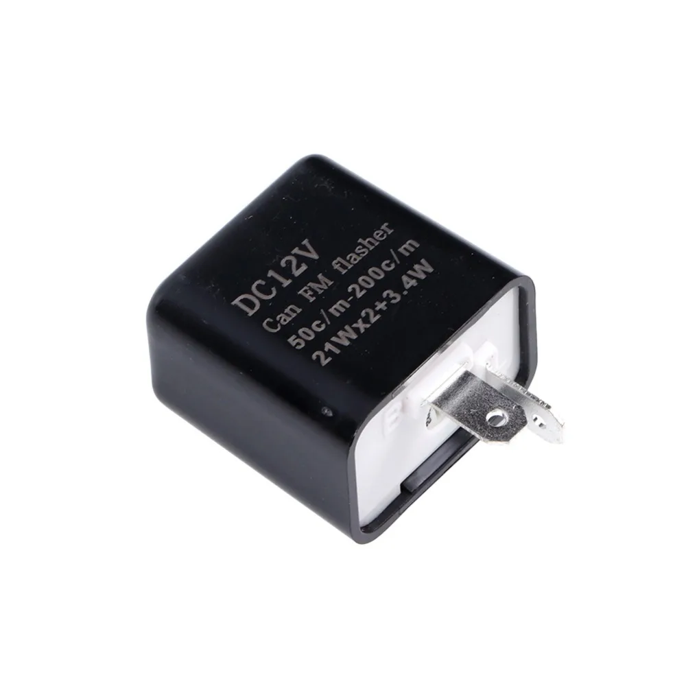 Светодиодный Flasher 12V 2 Pin регулируемое частотное реле индикатор сигнала поворота для мотоцикла исправление
