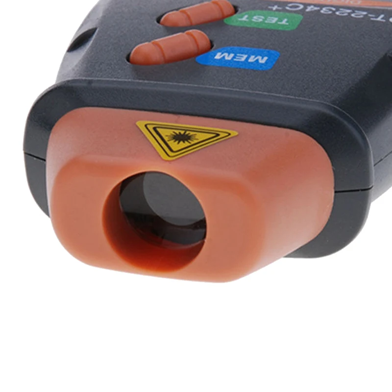 Прочный цифровой лазерный счетчик DT2234C Бесконтактный тахометр оборотов в минуту