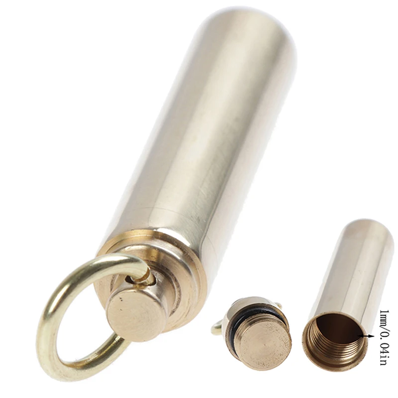 

Outdoor Brass Waterproof Seal Bottle Container Bonus Two Waterproof Ring