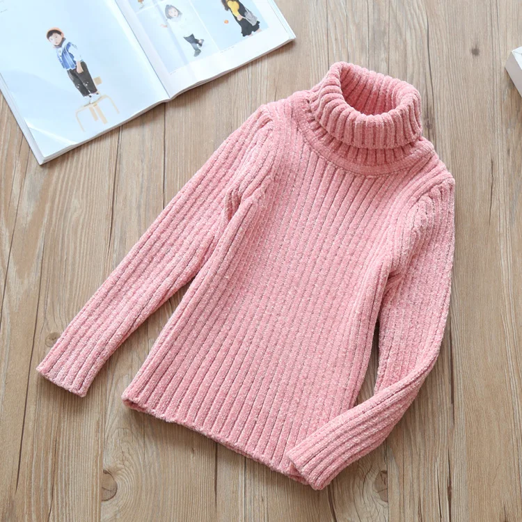 

Одежда для мальчиков с высоким, плотно облегающим шею воротником для девочек комплект теплой детской одежды; Детские свитера мягкий теплый ...