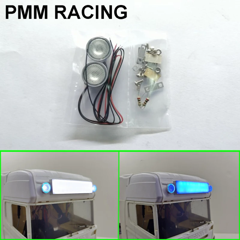 

Led CNC Aluminum alloy Angel eyes front Headlight Dome light For 1/14 Tamiya RC Truck car SCANIA ACTROS MAN TGX VOLVO AROCS