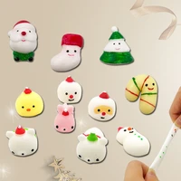 mini squishy toy cute santa claus ball squeeze mochi rising toy abreact soft sticky squishi stress relief toys christmas gift