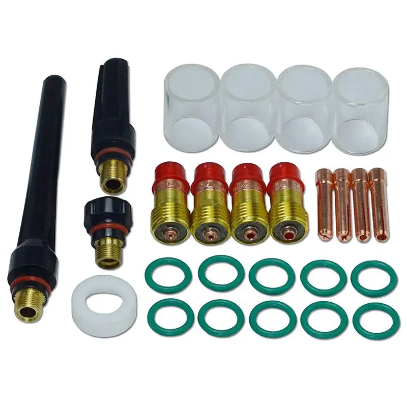 TIG Stubby газовый объектив #10 Pyrex Cup Kit DB SR WP 17 18 26 сварочный фонарь шт|Сварочные