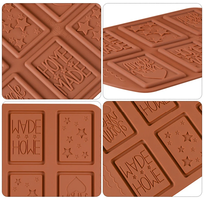 

1PC Square Silicone Chocolate Mold Love Star Fondant Molds Cookies Bakeware Tools Cake Decorating Tools Baking Accessories