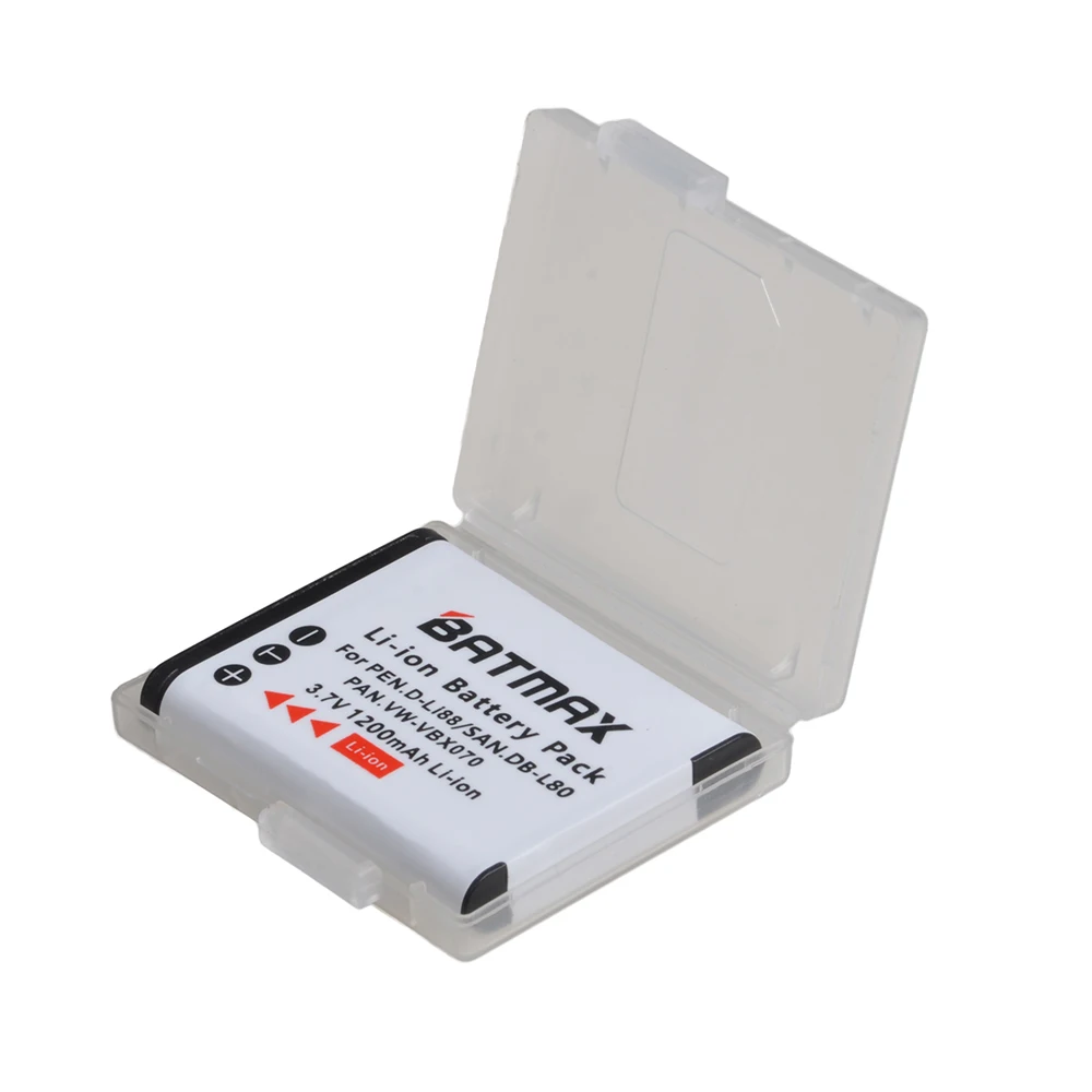 Аккумулятор Batmax D-Li88 DB-L80 VW-VBX070 для Sanyo VPC-CG10 VPC-CG20 PENTAX VPC-CG88 CG100 P70