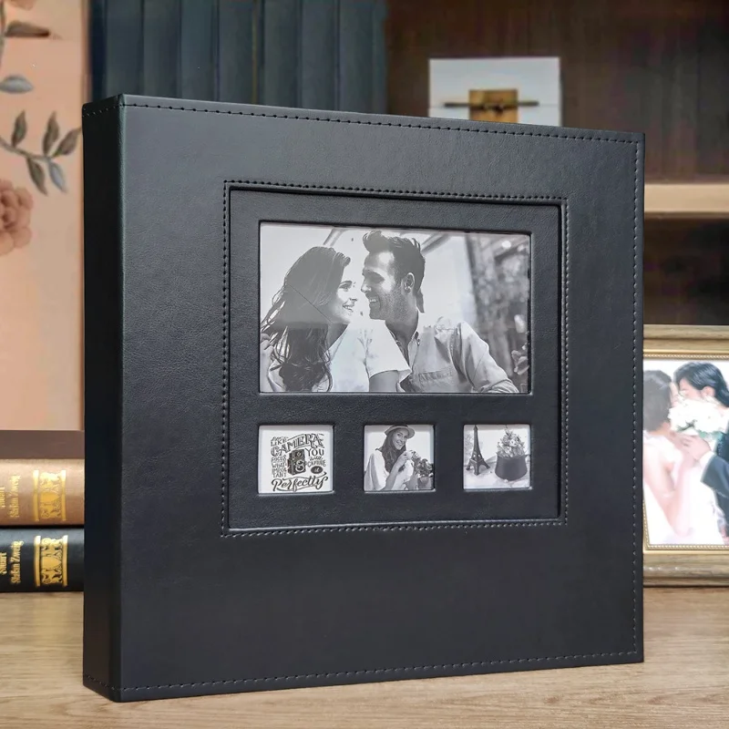 

Leather Album Retro Gift Photo Album 12-inch Film Self-adhesive Photo Album