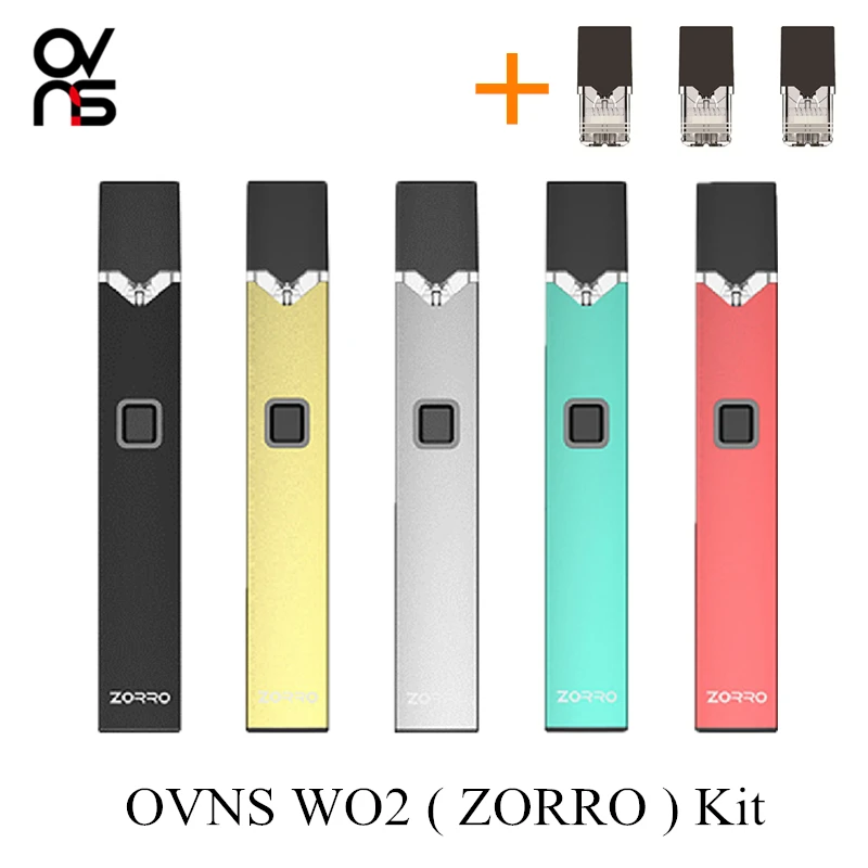Pod Vape комплект OVNS W02 ZORRO электронная сигарета 250 мАч батарея 0 7 мл керамическая
