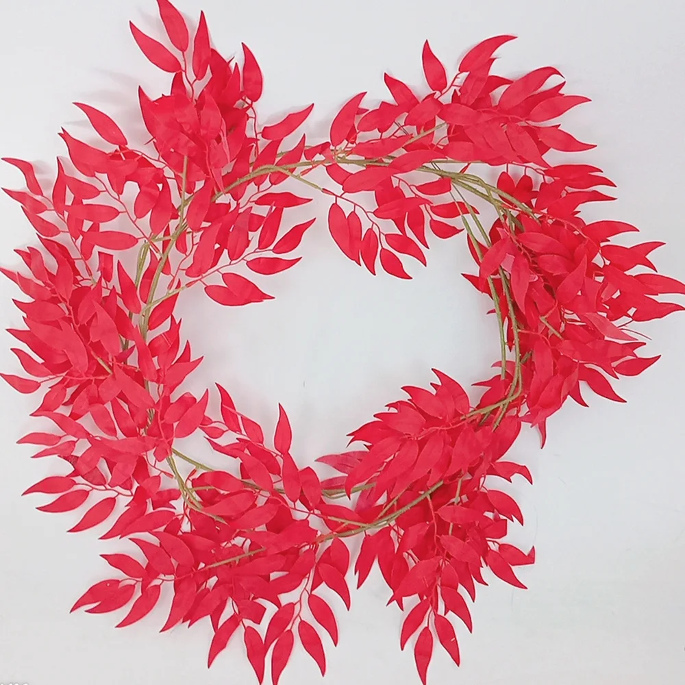 1 7 метров искусственная ива ротанг стене висит завод украшения для дома и сада