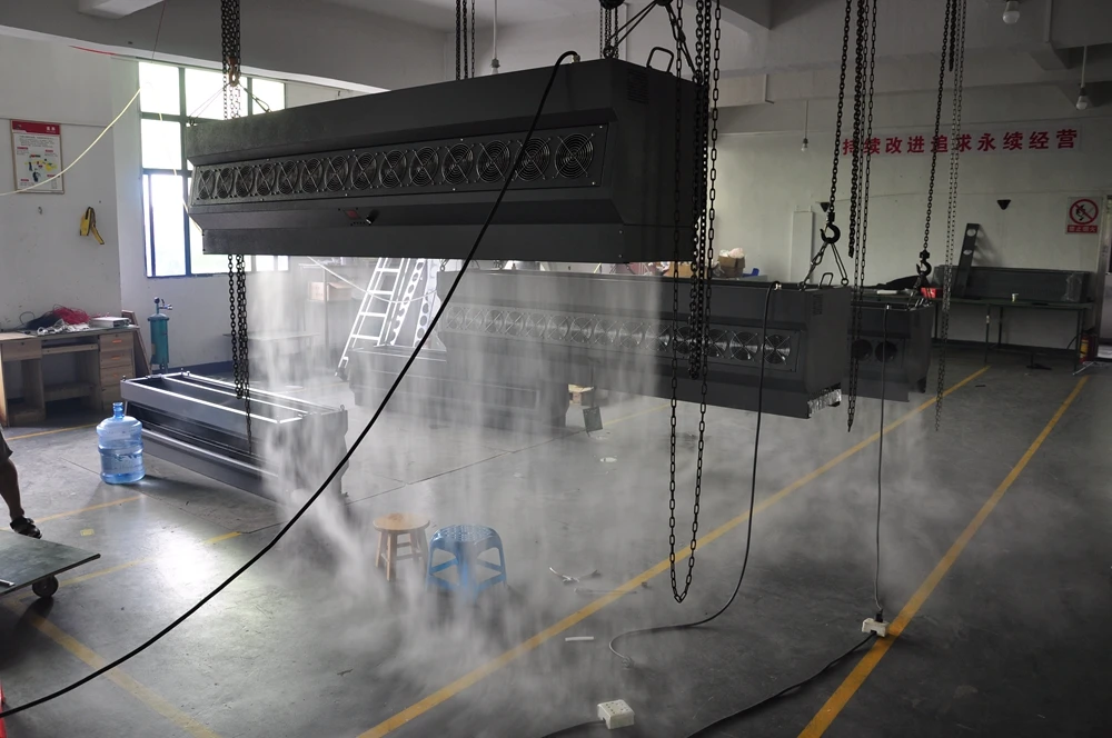 Gigertop 3D подвесной противотуманный экран машина Flightcase Пакет вентилятор водяной туман занавес видео Phto Логотип Играть занавес свет