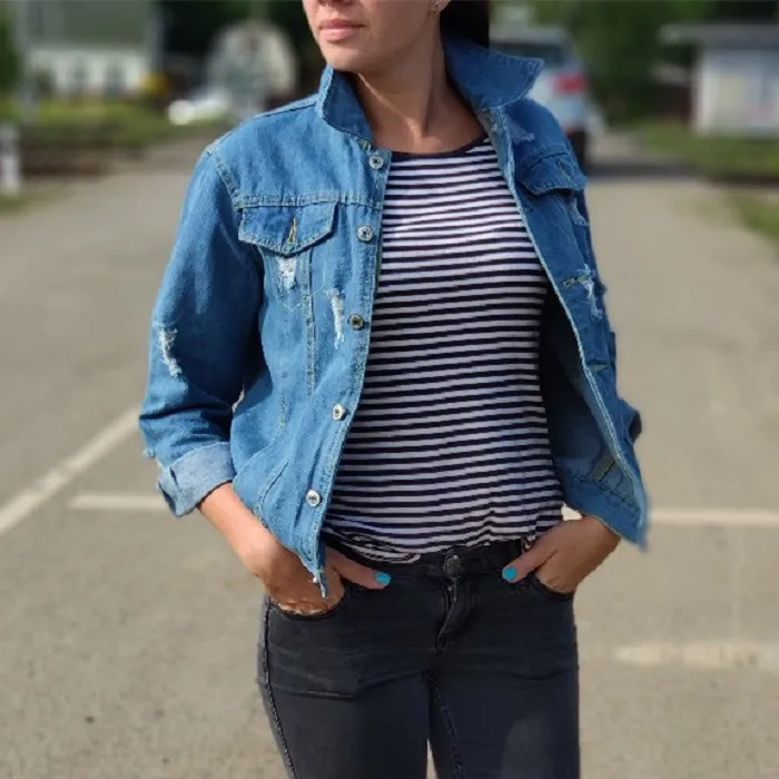 Женское базовое пальто, джинсовая куртка для женщин, зимняя джинсовая куртка для женщин, джинсовая куртка для женщин, джинсовое пальто для девушек, свободный крой, повседневный стиль