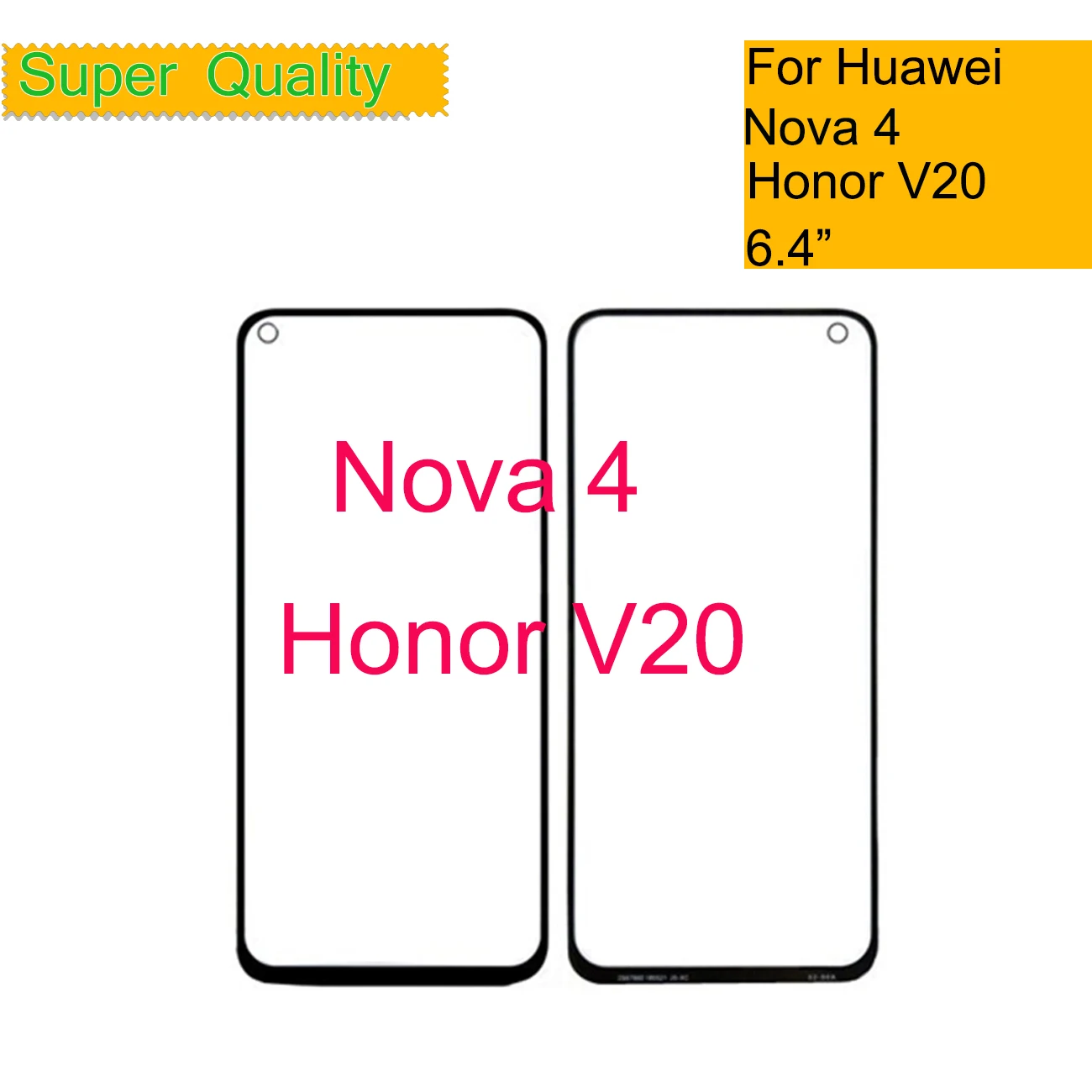 10 шт./лот для Huawei Honor View 20 V20 сенсорная панель переднее внешнее стекло Nova 4 Сменное