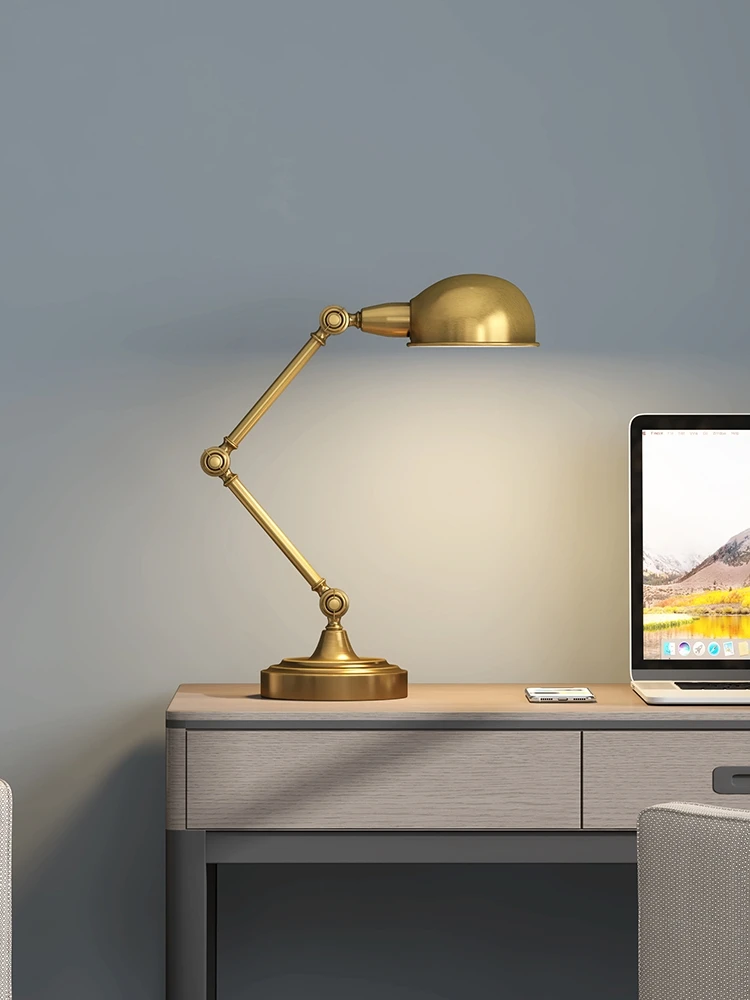 

American Table Lamp Simple Bedroom Bedside Nordic Modern Creative Living Room American Retro Warm Light Luxury Desk Light