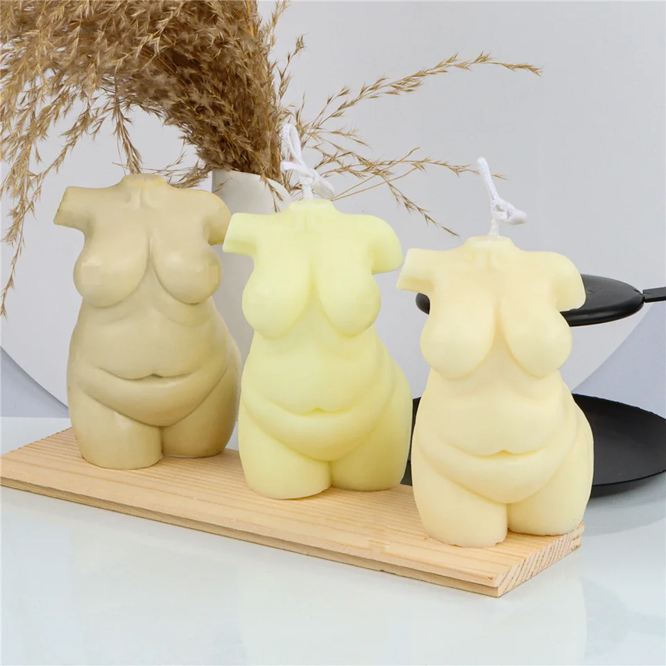 

Large Women Shape Silicone Candle Mold Fat Meat Posture Scar Body Mould Big Chest DIY Handmade Decor Art Statue Goddess