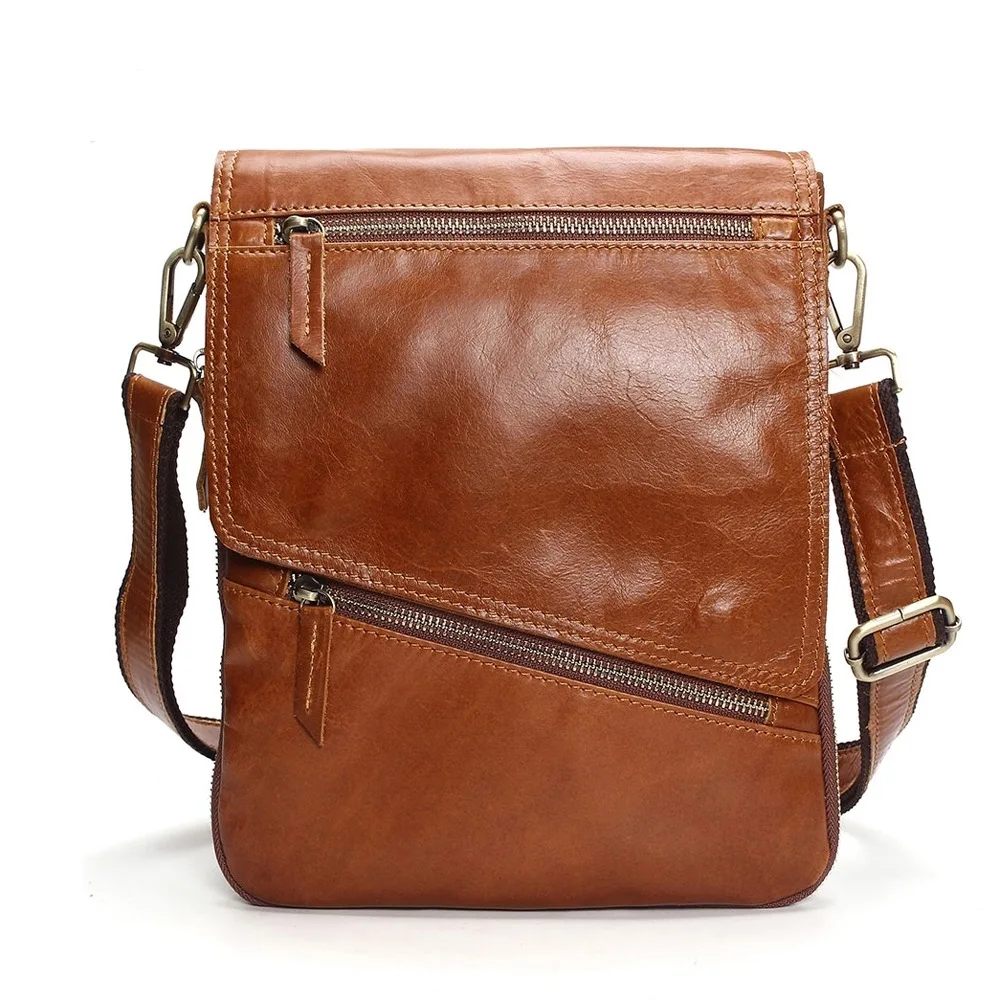 Мужские сумки из натуральной яловой кожи черные мужские сумки-мессенджеры