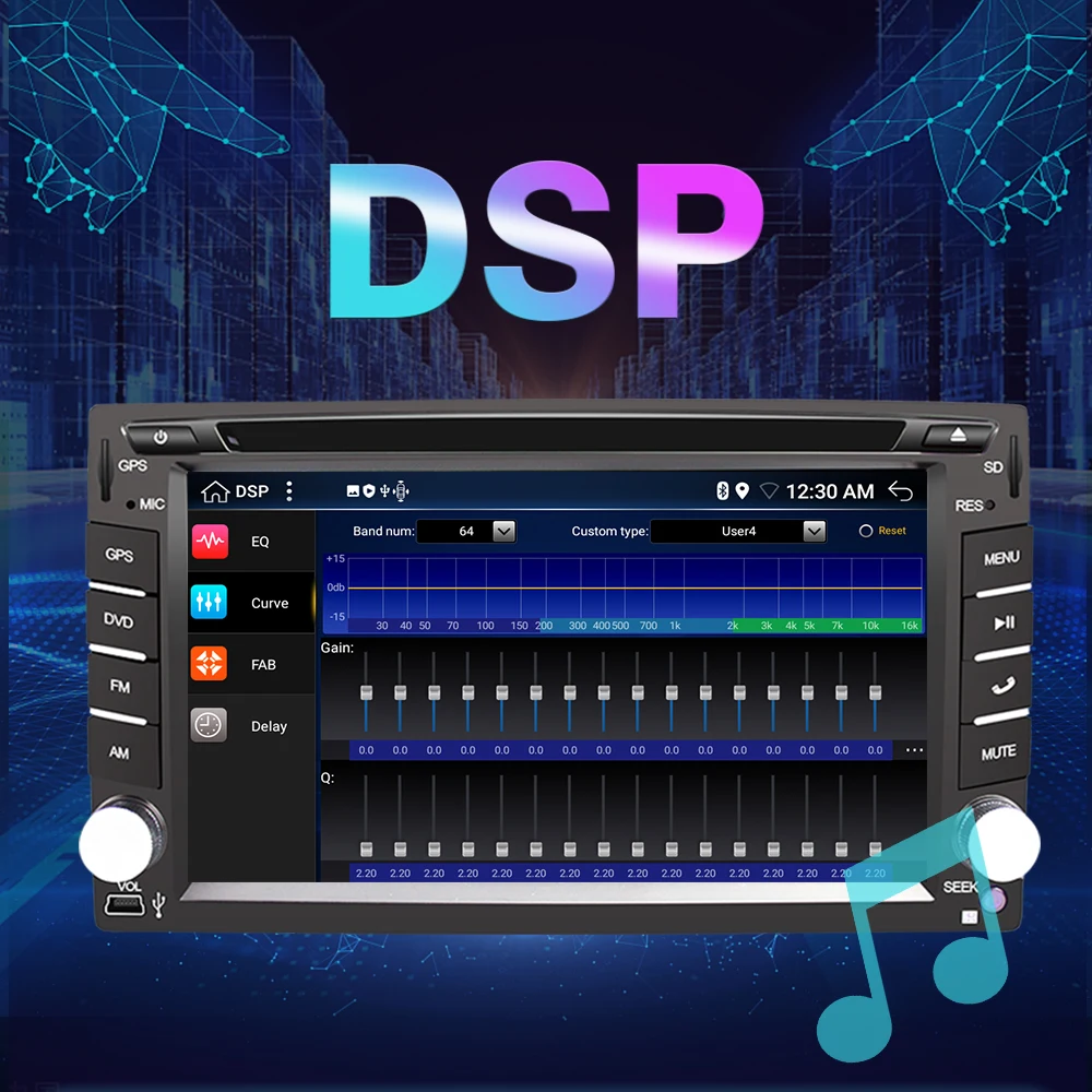 Автомагнитола Eunavi DSP 2 Din Android 10 DVD радио мультимедийный аудио плеер универсальная