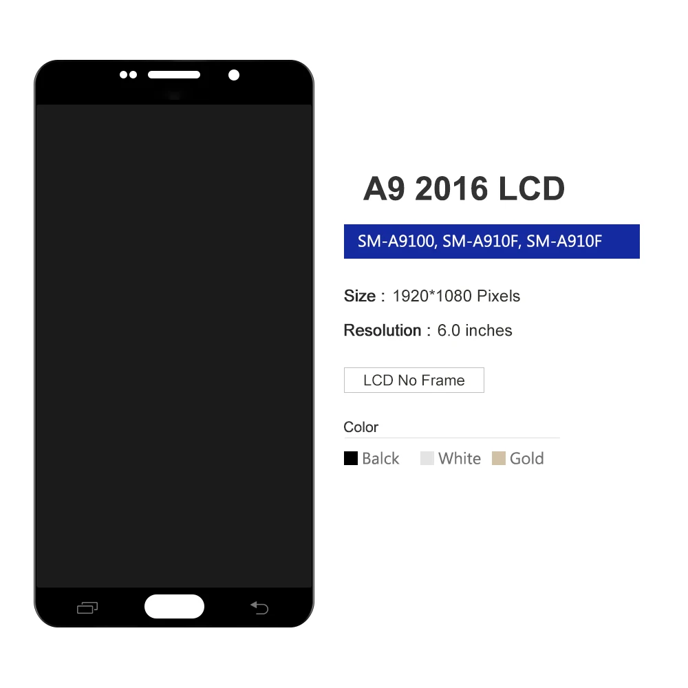OTMIL 6.0&quotAMOLED For SAMSUNG GALAXY A910 LCD Display A9 Pro 2016 A910F Touch Screen Replacement for A9100 | Мобильные телефоны