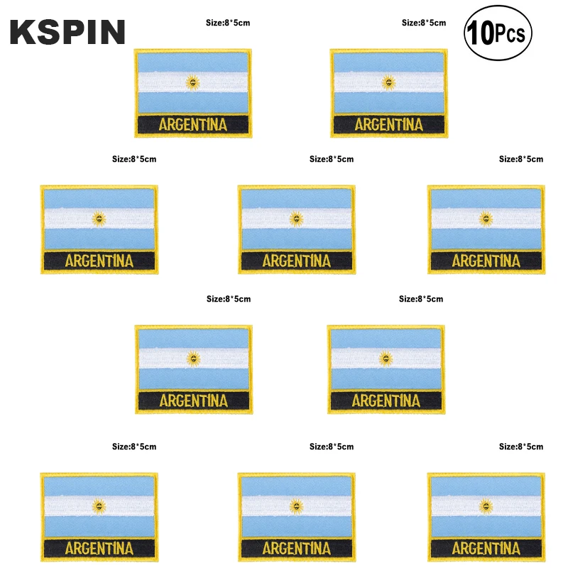 Патчи для вышивки с флагом Аргентины патчи нанесения термопилы аппликации шитья