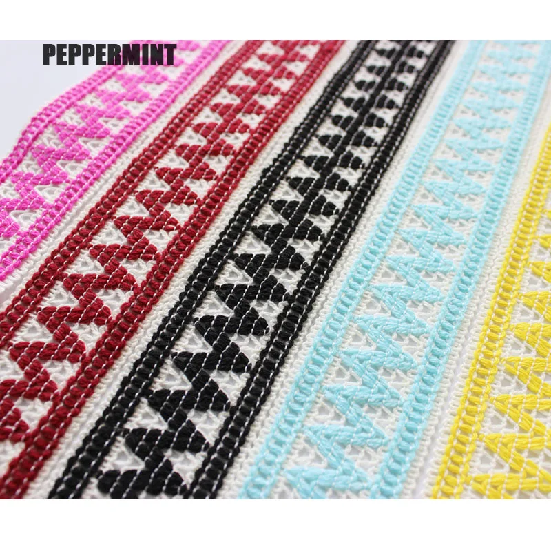 1 ярд 40 мм хлопковая лента с вышивкой стильный аксессуар для сумки/одежды/кружева