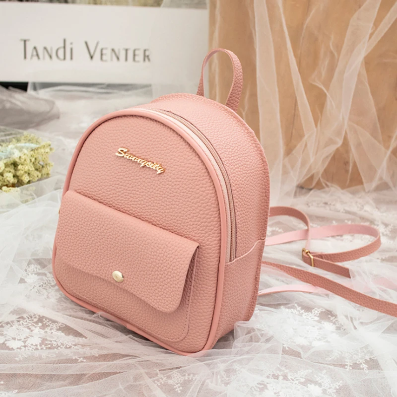 

Girls Kids Multi-Function Small Backpack Ladies School Backpack Mini Backpack Women PU Leather Shoulder Bag рюкзак женский