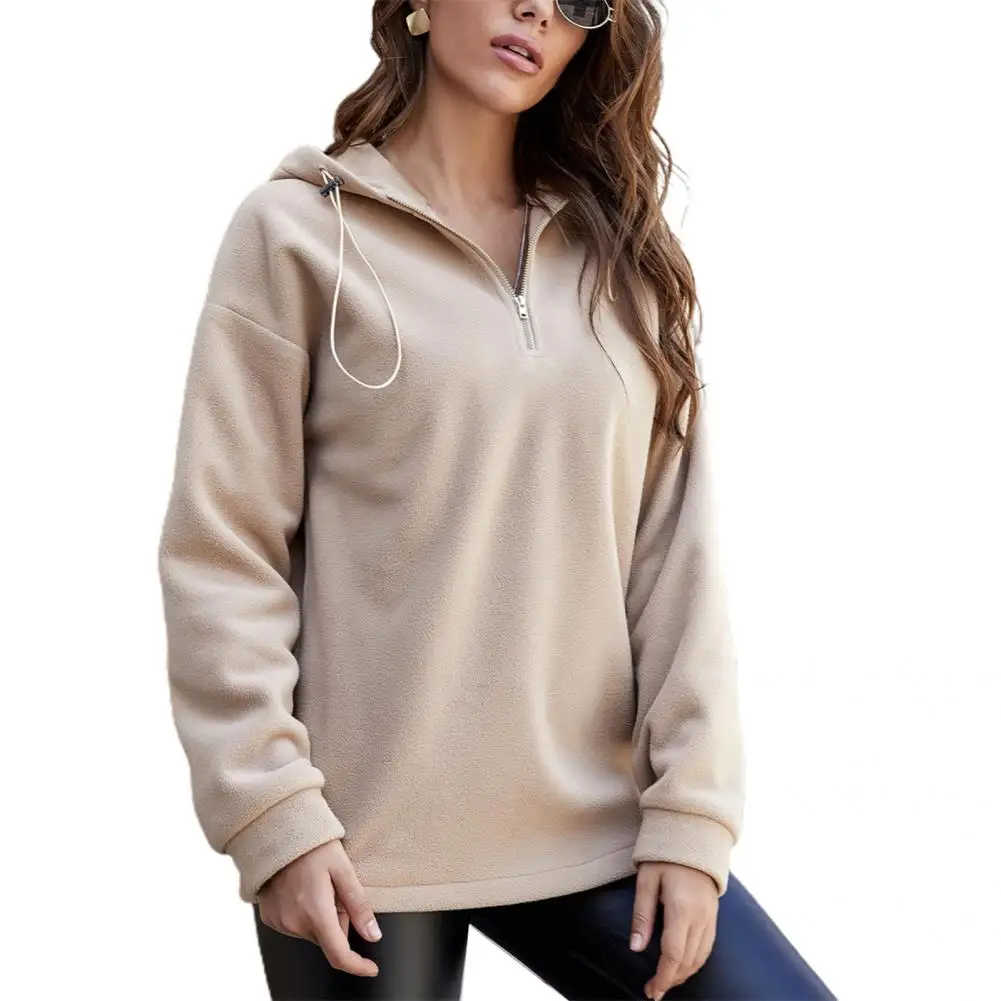 

Стильная Женская толстовка с капюшоном, удобная утепленная однотонная Толстовка