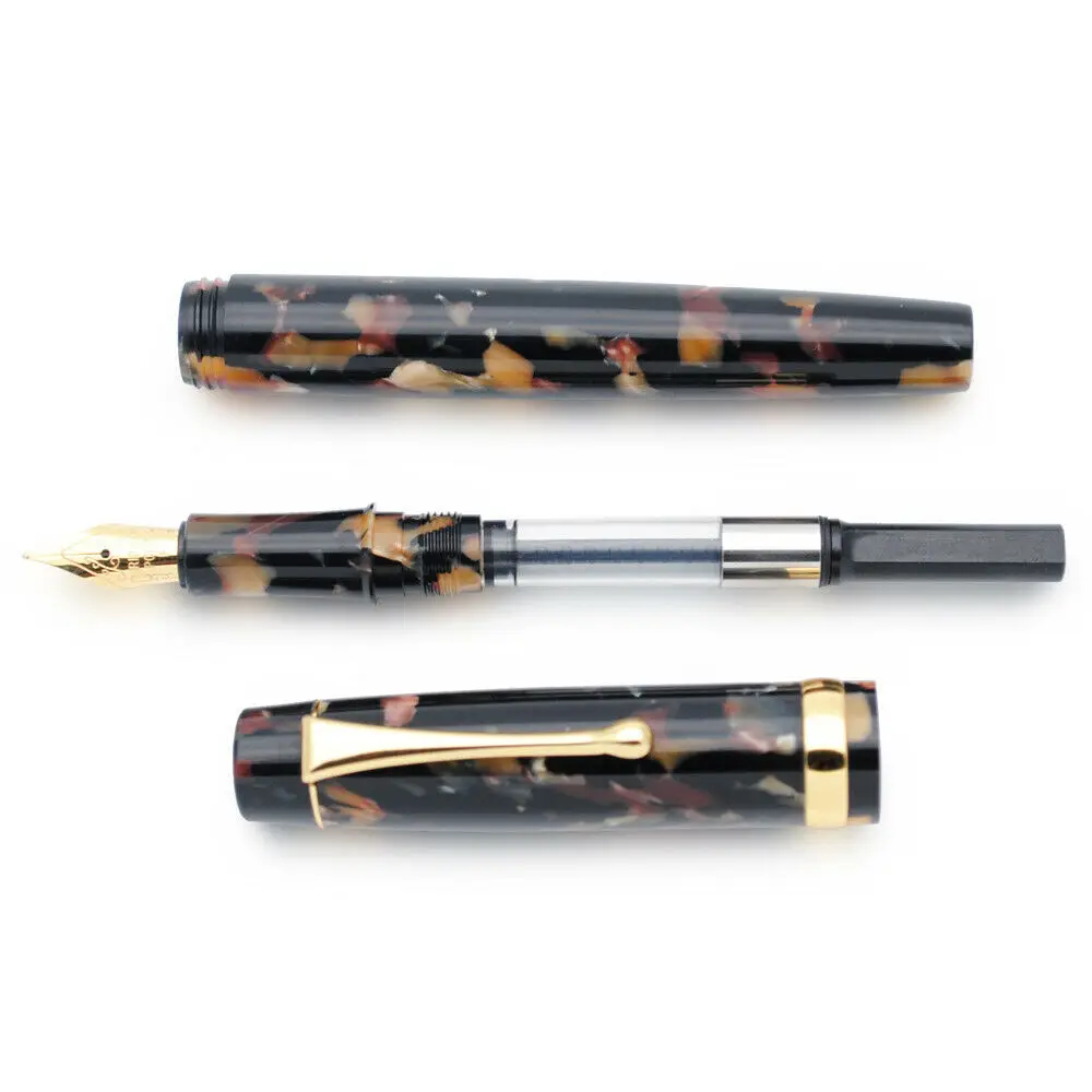 

Acrylic Resin Fountain Pen Medium F Nib 0.5mm Ink Pen Beautiful Original Box Writing Student Office Pens Stationery Supplies