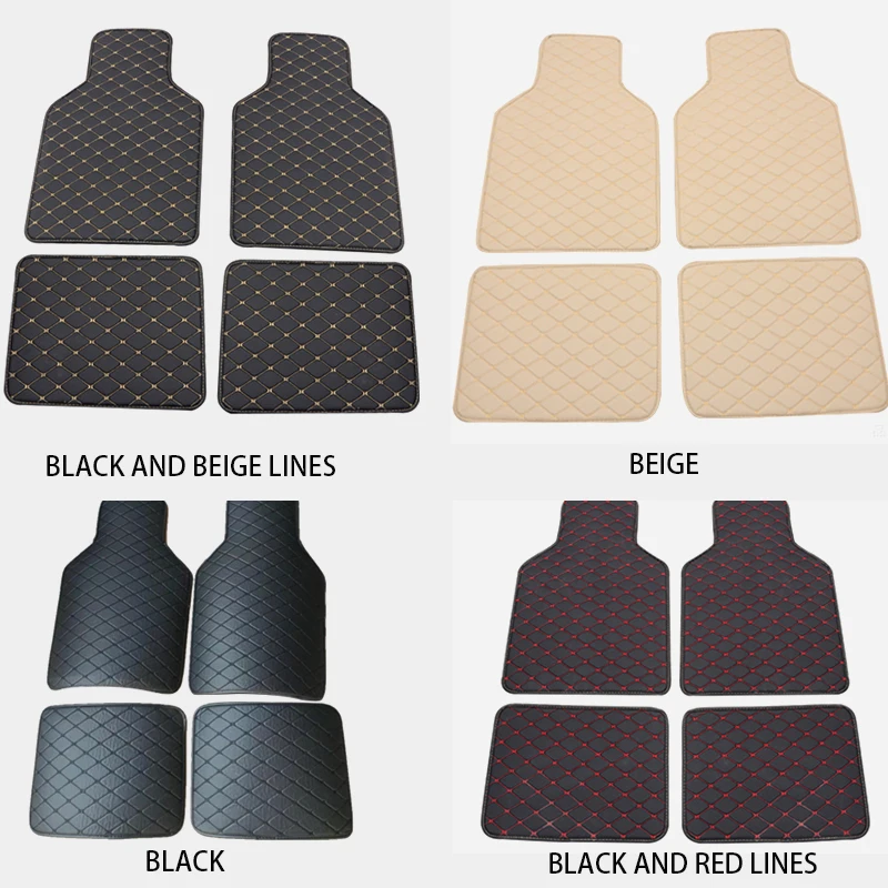 4 шт. автомобильные коврики универсальные кожаные коврик для защиты интерьера