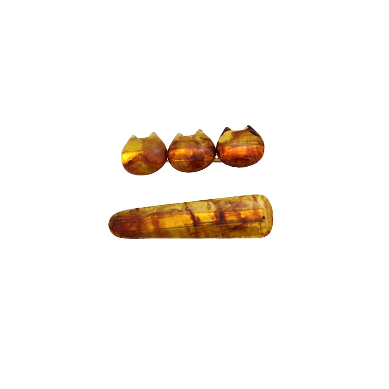 

2pcs/Set New Women Girls Cute Acrylic Cat Barrettes Sweet Headband Hair Clips Hairpins Hair Ornament Fashion Hair Accessories