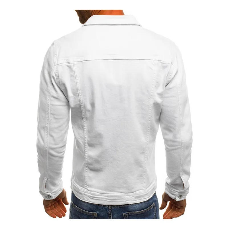 Мужская короткая джинсовая куртка ZOGAA однотонная ковбойская для отдыха на осень