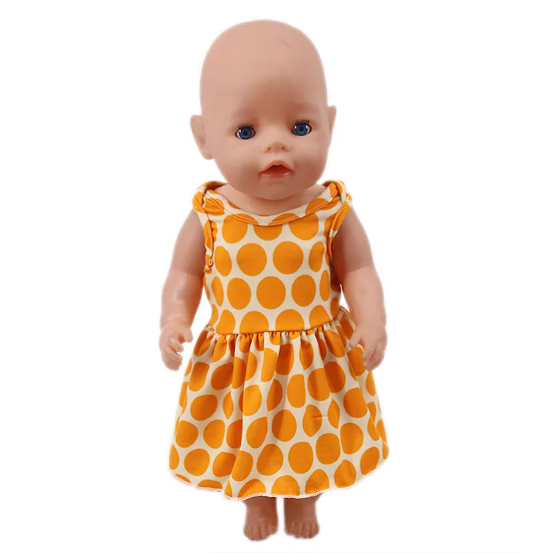 Модное платье с принтом куклы подходит для американской 18 дюймов и 43 см