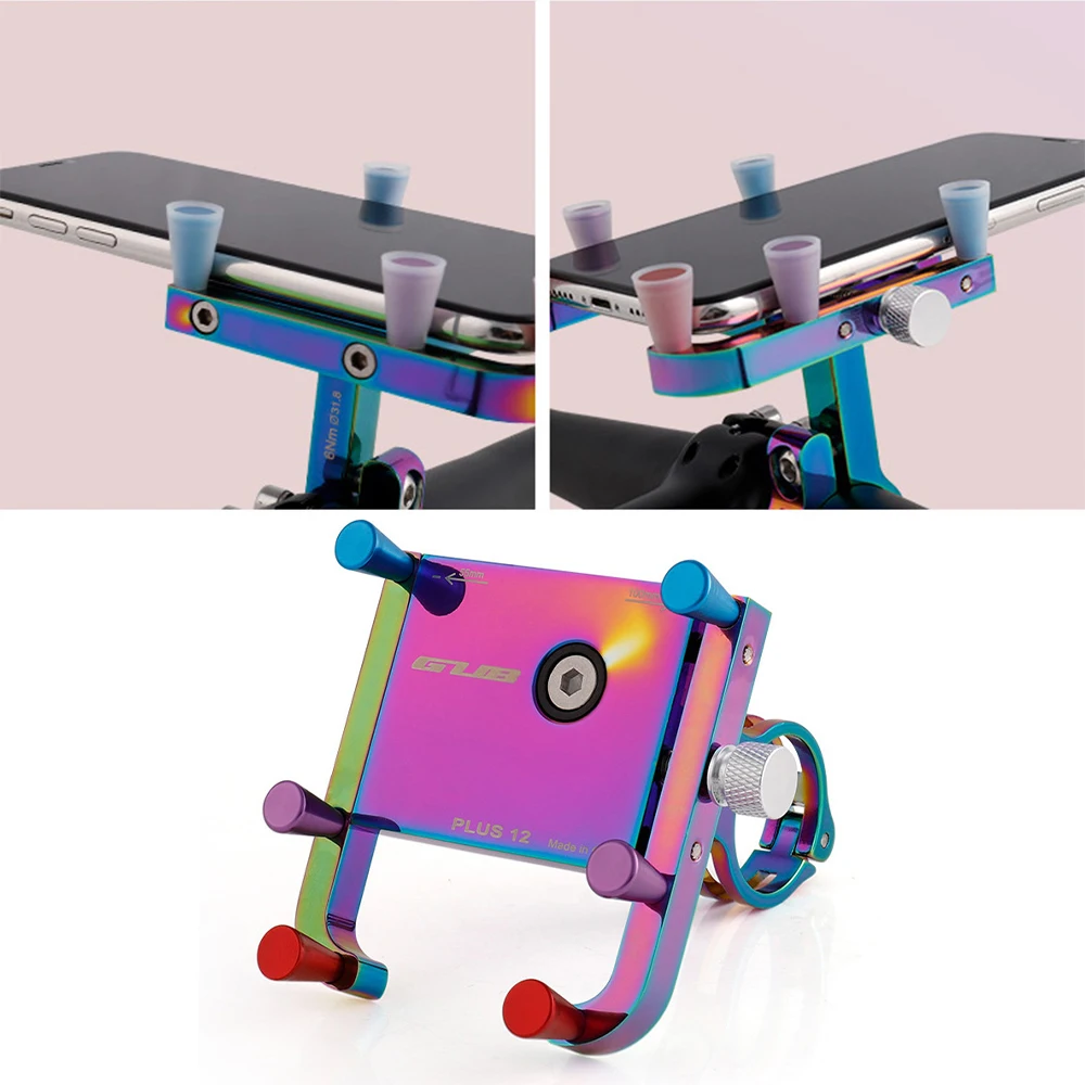 

Bike Phone Mount Bicycle Holder Aluminum Alloy Adjustable Motorbike Cell Phone GPS Mount Holder Bracket for Smartphones