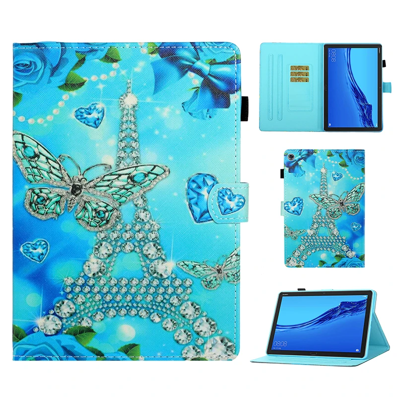 

Чехол с милым рисунком для Huawei MediaPad M5 Lite 10 BAH2-W19/L09/W09 10,1 дюйма, флип-подставка, Магнитный чехол