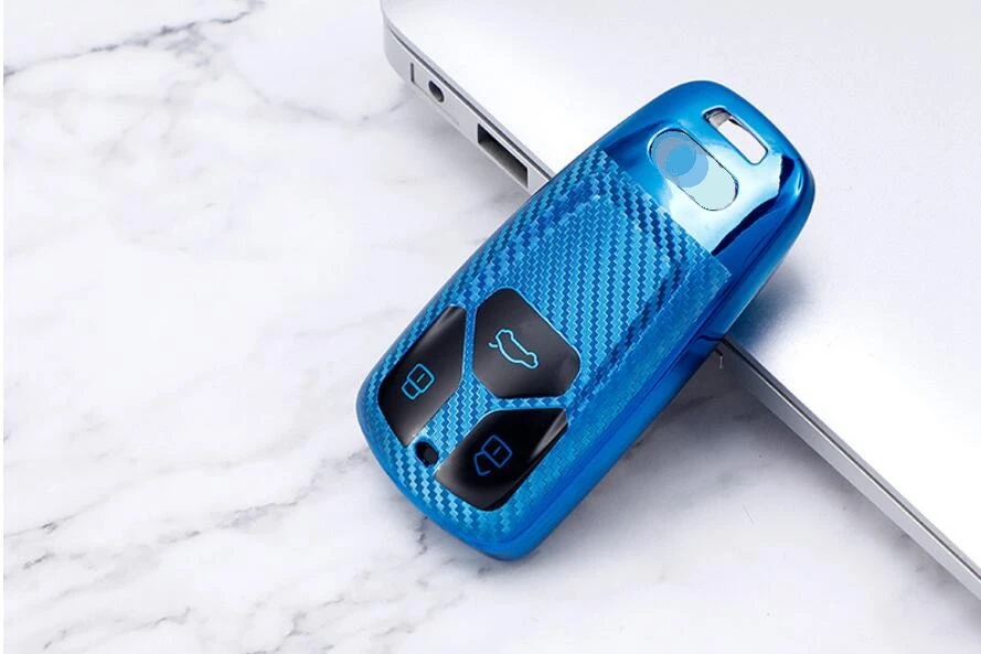 

High Quality Car Key Cover Case Holder For Audi TT A7 A4 A4L 8S B9 Q5 2017 2018 2019 Remote Keyless Accessories