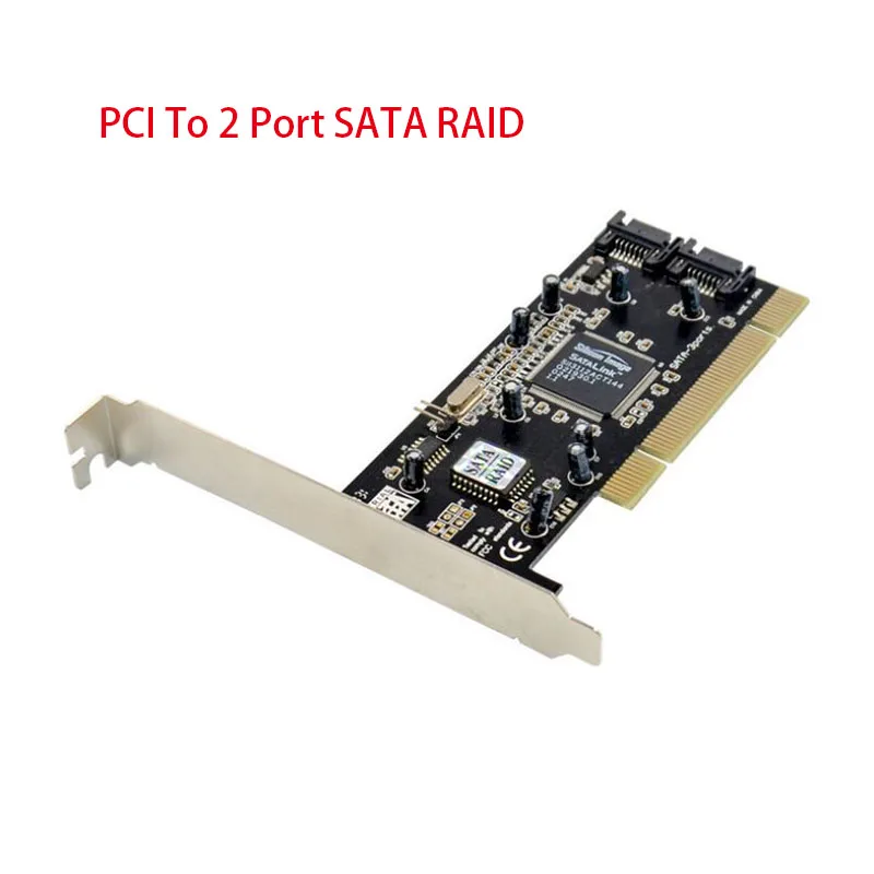 

PCI To 2 Port SATA RAID Controller Card Sil3112 chipset SATA PCI Serial ATA Host Controller Card Adapter For Desktop Computer