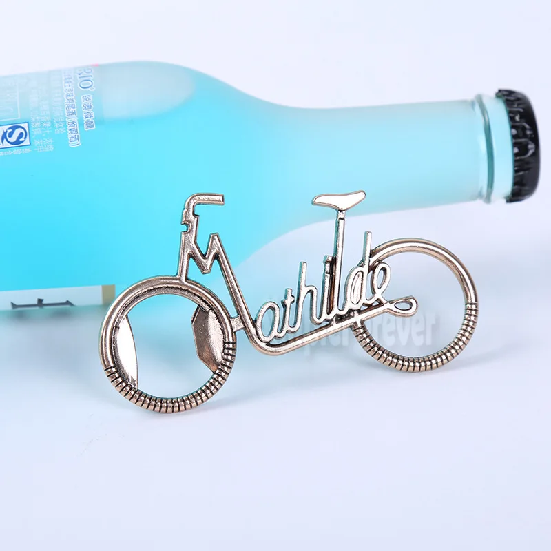 

100pcs/lot Metal Beer Bottle Opener Bike Bicycle Keychain Key Rings Biker Bottle Openers with Retail Box for Wedding Party Gift