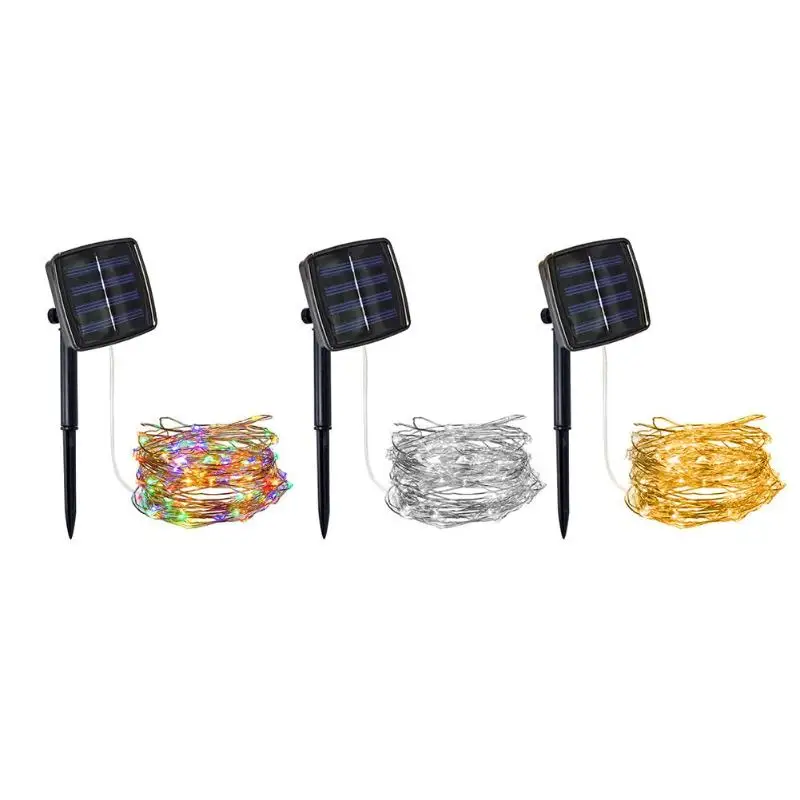 

100/200 LED Solar Copper Wire String Lamp Wedding Christmas Decoration Led Strip Fairy Garland Outdoor Garden Decorative Light