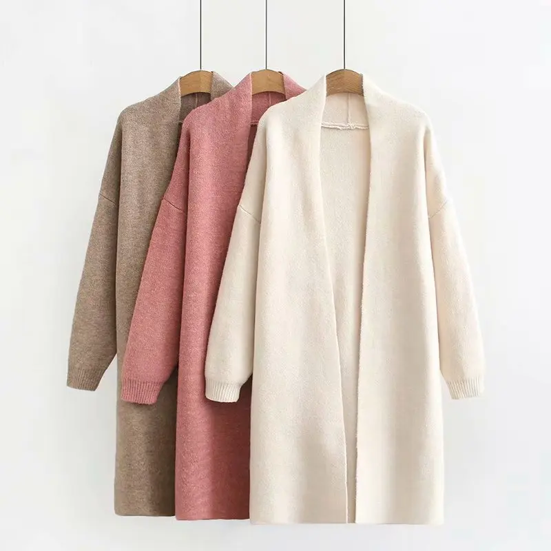 Plus Size Casual Cardigans 2019 Autumn Winter Clothing Fashion Loose Long Sleeve knitting Coats Women K6-1962 |