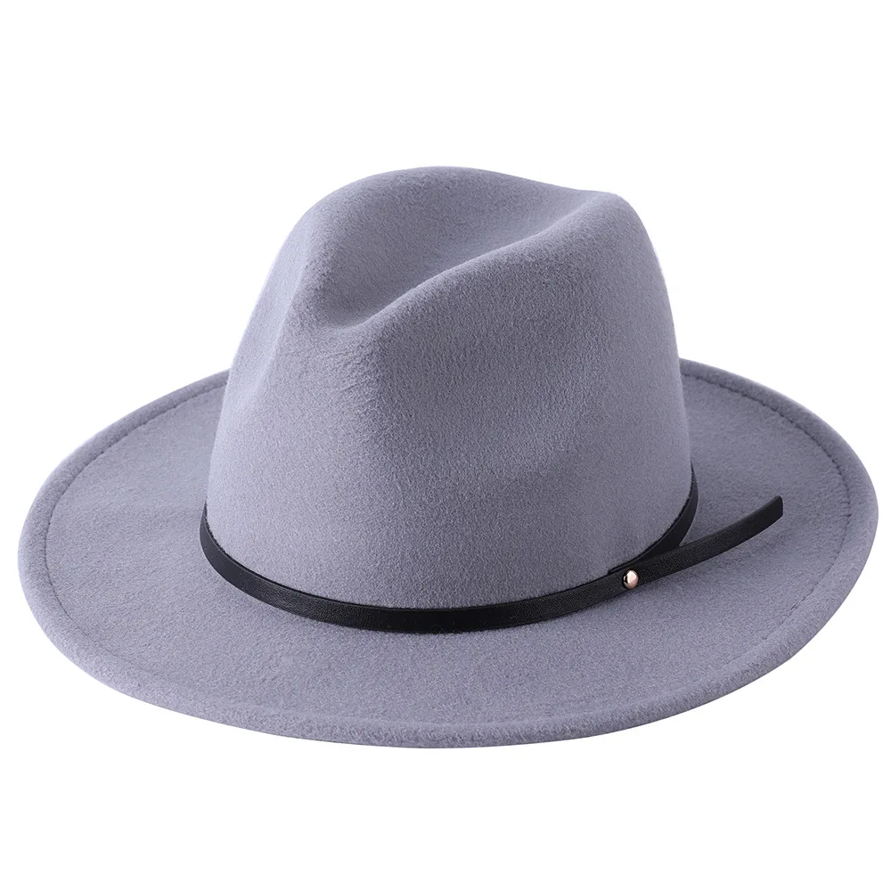 

ZLD New Fedoras hat Felt Cap Wide Brim Men women classice fashion British style gentleman jazz hats Autumn Winter ladies caps