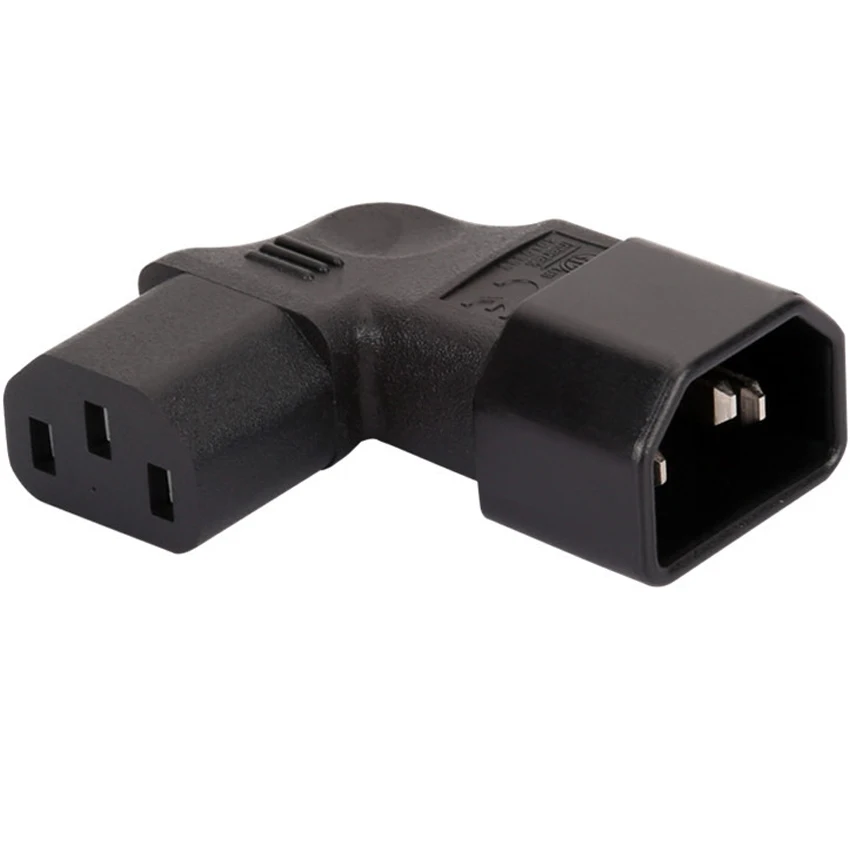 Универсальная черная медь CE IEC320 PDU UPS колено C14 папа к C13 мама адаптер питания