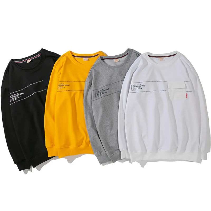 

Cross border 2021 spring leisure men s sweater Street hip hop men s Pullover round collar men s sweater